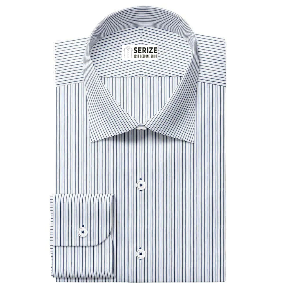 Blackish Blue -White Narrow Stripe